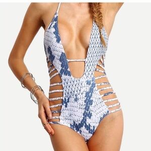 NWOT snake print onepiece swimsuit